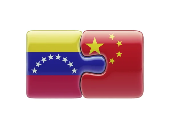 Venezuela China Puzzle-Konzept — Stockfoto