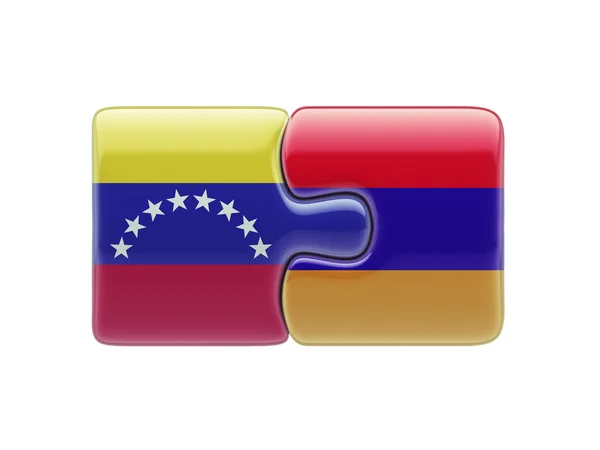 Venezuela Arménie Puzzle Concept — Photo