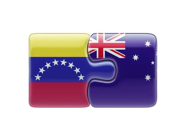 Venezuela Australië puzzel Concept — Stockfoto