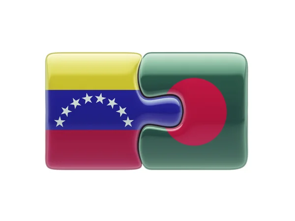 Venezuela Bangladesh Puzzle-Konzept — Stockfoto