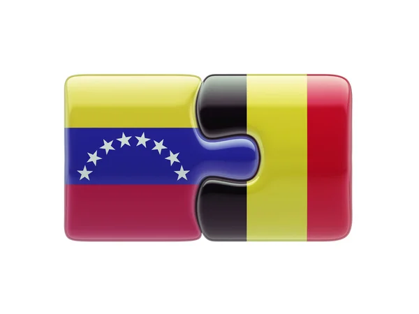 Venezuela Belgien pussel koncept — Stockfoto