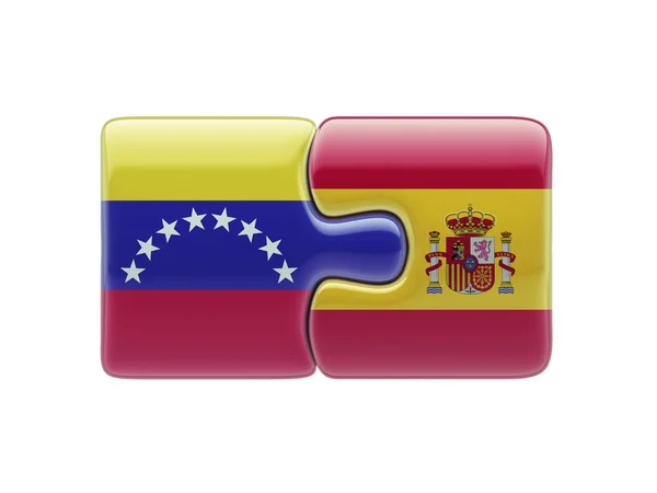 Venezuela Spanien pussel koncept — Stockfoto