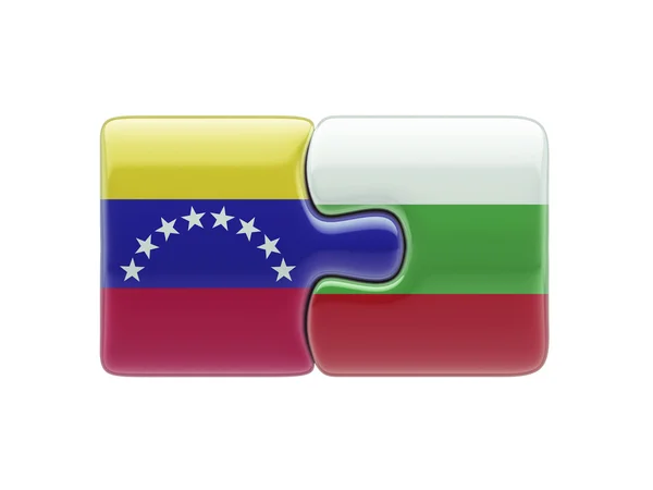 Venezuela Bulgaria  Puzzle Concept — Stock Photo, Image