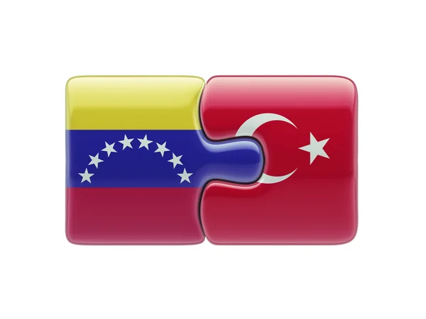 Venezuela Turkey  Puzzle Concept — Stock Photo, Image