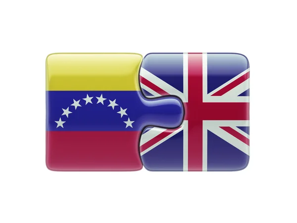 Verenigd Koninkrijk Venezuela puzzel Concept — Stockfoto