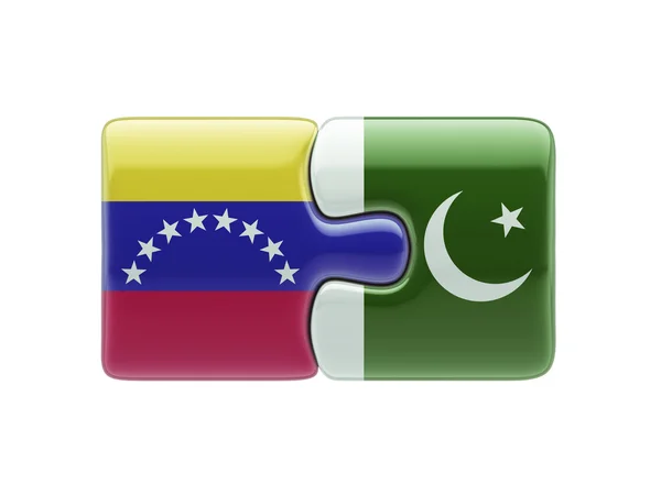 Pakistan Venezuela  Puzzle Concept — Stock Photo, Image