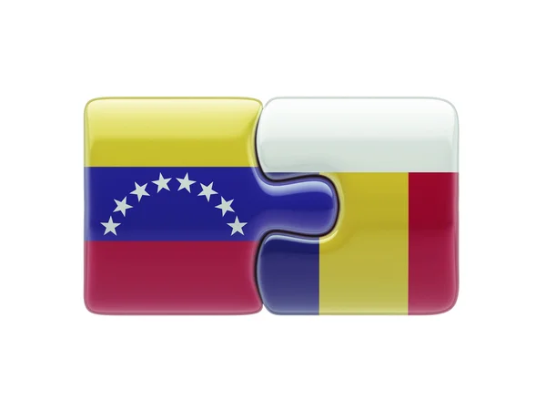 ルーマニア ベネズエラ パズル コンセプト — ストック写真