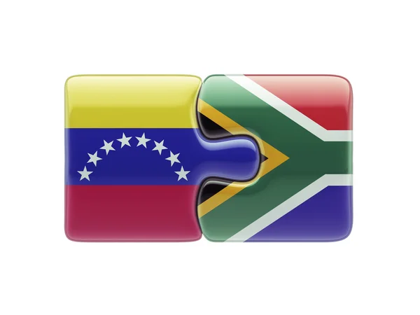 South Africa Venezuela  Puzzle Concept — Stock Photo, Image