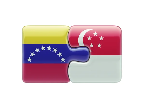 Singapore Venezuela pussel koncept — Stockfoto