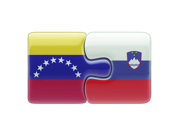 Slovenien Venezuela pussel koncept — Stockfoto