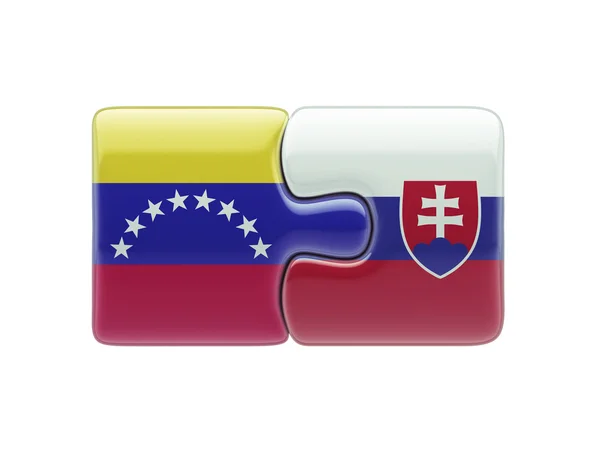 Slovakien Venezuela pussel koncept — Stockfoto