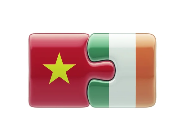 Vietnam Ireland  Puzzle Concept — Stock Photo, Image