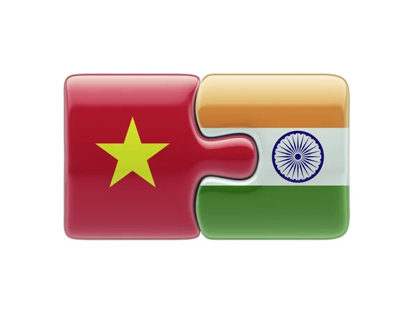 Vietnam India  Puzzle Concept — Stock Photo, Image