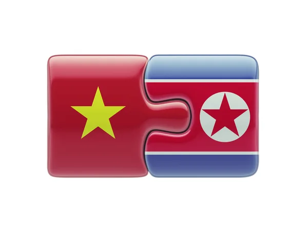 Vietnam North Korea  Puzzle Concept — Stock Photo, Image