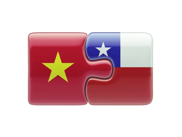 Vietnam Chile  Puzzle Concept — Stock Photo, Image