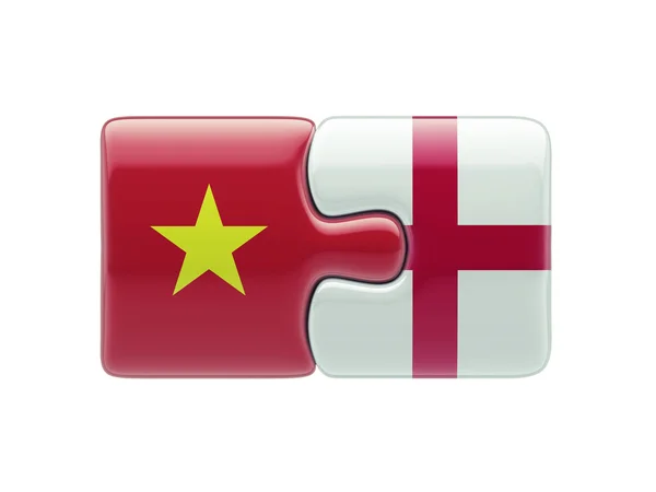 Vietnam Angleterre Puzzle Concept — Photo