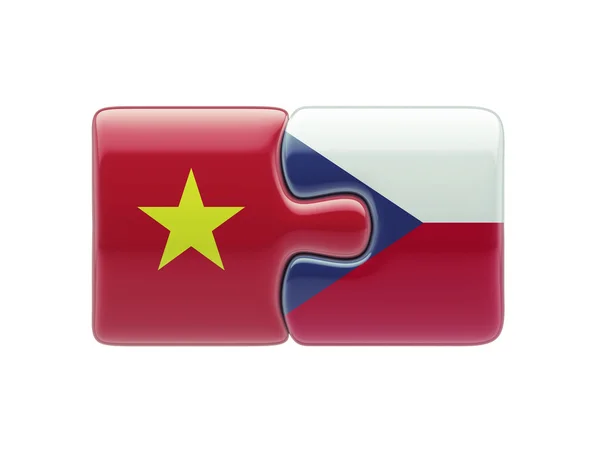 Vietname República Checa Puzzle Concept — Fotografia de Stock