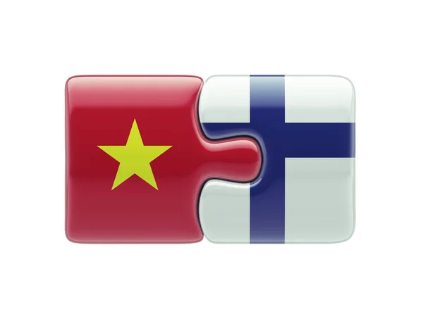 Vietnam Finlandia Puzzle Concepto — Foto de Stock