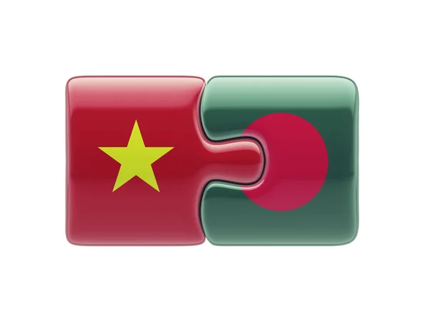 Vietnam Bangladesh  Puzzle Concept — Stock Photo, Image