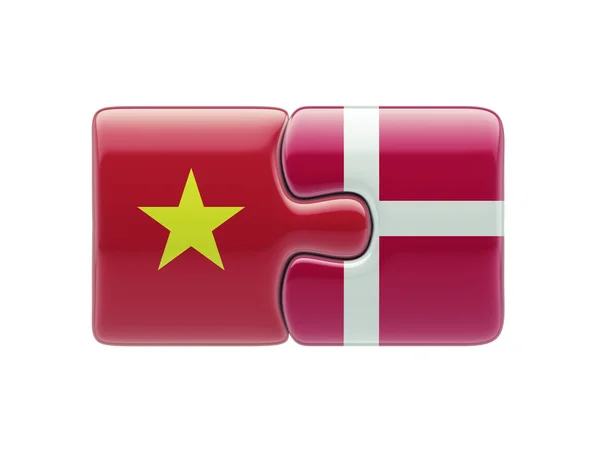 Vietnam Danimarca Puzzle Concept — Foto Stock