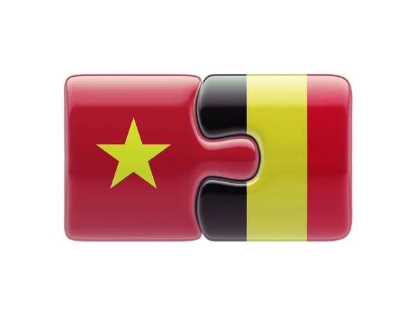 Vietnam Belgium  Puzzle Concept — Stock Photo, Image