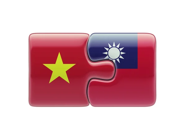 Vietnam Taiwan  Puzzle Concept — Stock Photo, Image