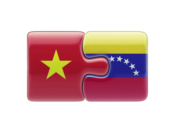 Vietnam Venezuela Puzzle-Konzept — Stockfoto