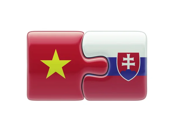 Slowakei Vietnam Puzzle-Konzept — Stockfoto