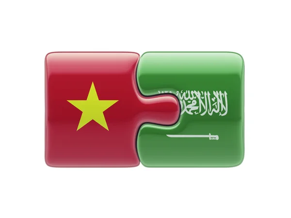 Saudi arabien vietnam puzzle-konzept — Stockfoto