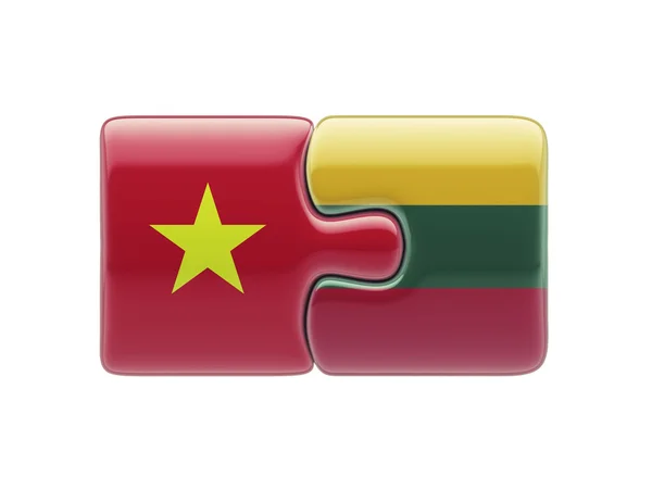 Lithuania Vietnam  Puzzle Concept — Stock Photo, Image