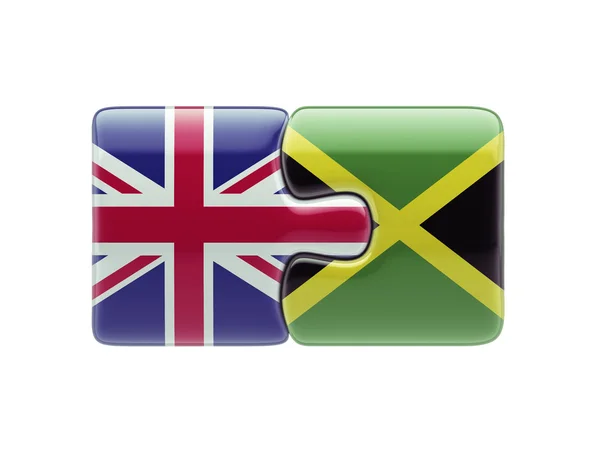 United Kingdom Jamaica  Puzzle Concept — Stock Photo, Image