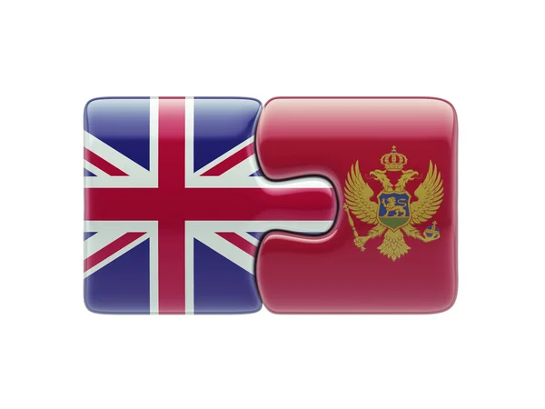 United Kingdom Montenegro  Puzzle Concept — Stock Photo, Image