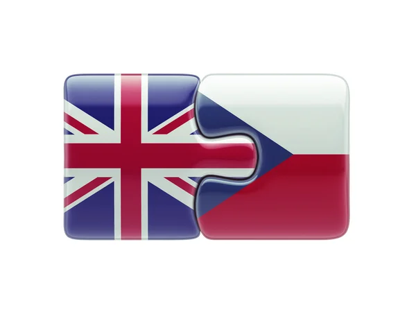 United Kingdom Czech Republic  Puzzle Concept — Stock Photo, Image