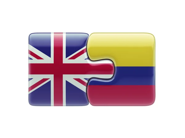 Verenigd Koninkrijk Colombia puzzel Concept — Stockfoto