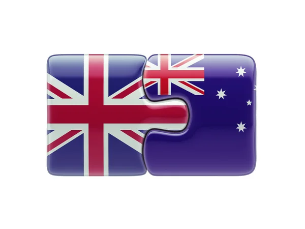 United Kingdom Australia  Puzzle Concept — Stock Photo, Image