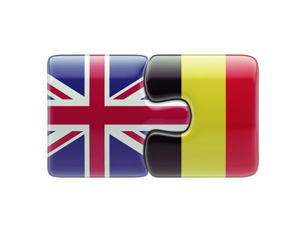 United Kingdom Belgium  Puzzle Concept — Stock Photo, Image