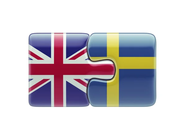 Velká Británie Švédsko logická koncepce — Stock fotografie