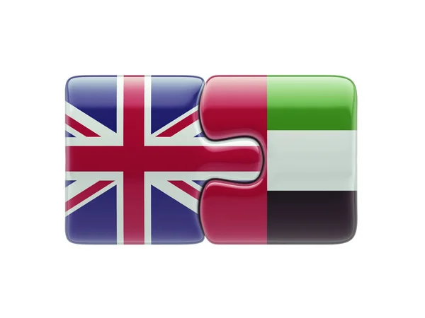 Vereinigtes Königreich vereinte arabische Emirate Puzzle-Konzept — Stockfoto