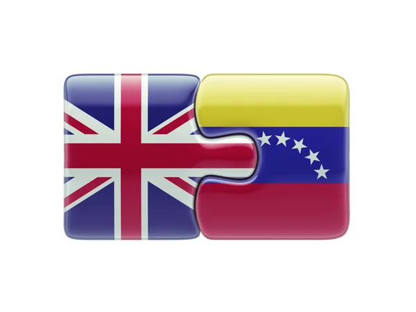 Förenade kungariket Venezuela pussel koncept — Stockfoto
