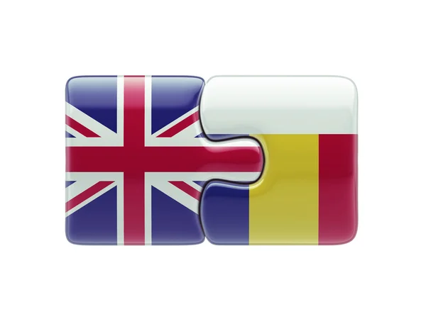 Romania United Kingdom  Puzzle Concept — Stock Photo, Image