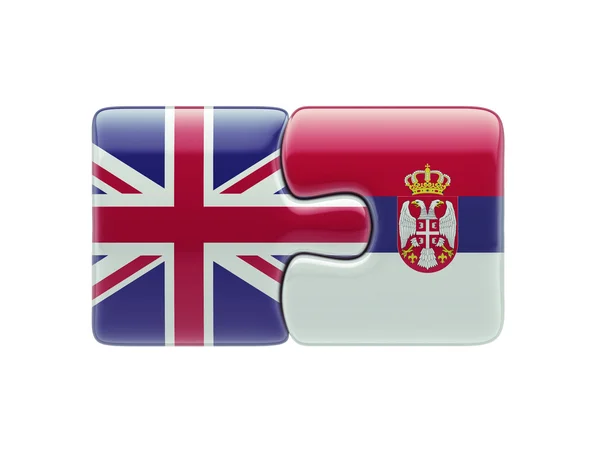 Serbia Reino Unido Puzzle Concept —  Fotos de Stock