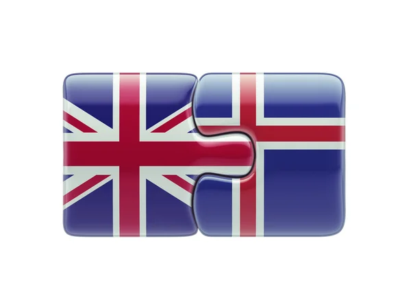 Izland-Egyesült Királyság nehézség koncepció — Stock Fotó