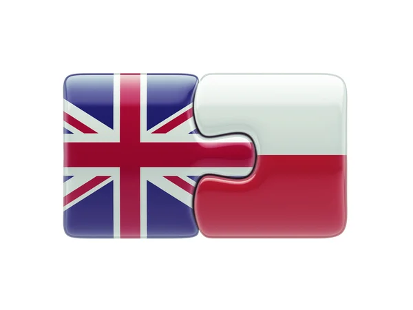 Poland United Kingdom  Puzzle Concept — Stock Photo, Image