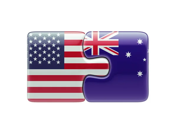 Spojené státy Austrálie logická koncepce — Stock fotografie