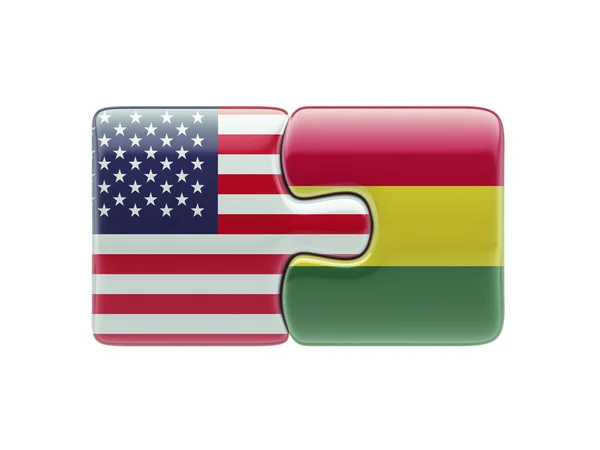 United States Bolivia  Puzzle Concept — Stock Photo, Image