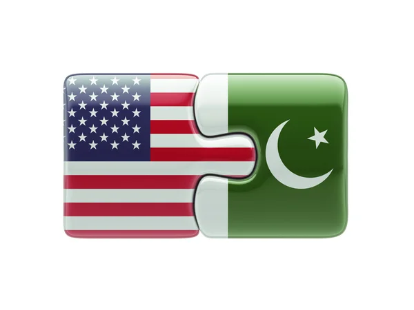 Pakistan United States  Puzzle Concept — Stock Photo, Image