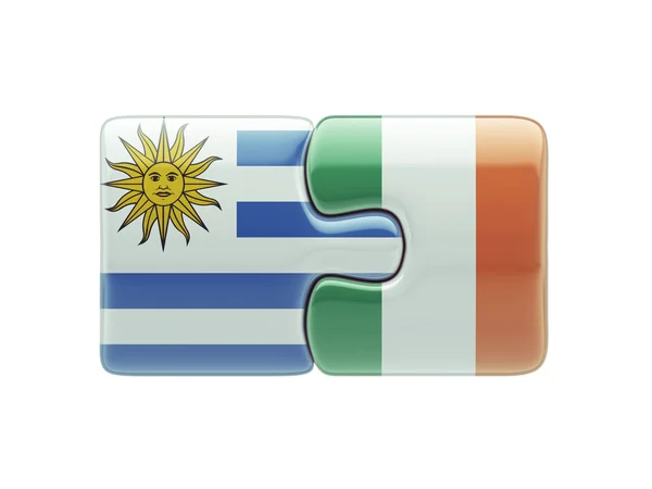 Uruguay Ireland  Puzzle Concept — Stock Photo, Image