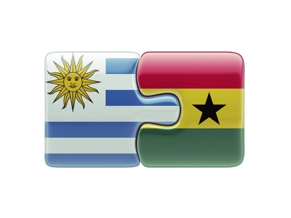 Uruguay-Ghana pussel konceptet — Stockfoto
