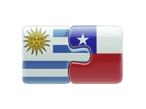 Uruguay Chile Puzzle Concepto —  Fotos de Stock