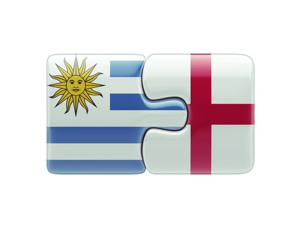 Uruguay England pussel koncept — Stockfoto
